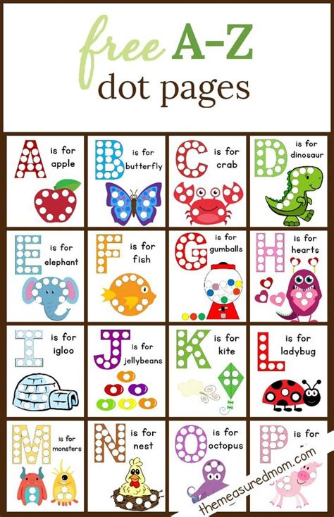 You can view, download, or print it here. Free A-Z Dot Page Printables - 24/7 Moms
