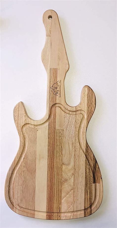 Handmade Electric Guitar Cutting Board From Repurposed