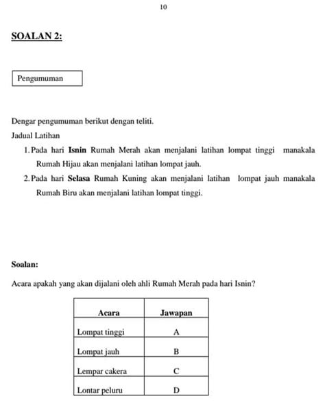 Contoh Ujian Lisan Bahasa Melayu