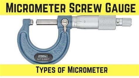 There Are Three Types Of Micrometer Screw Gauge The Outsideexternal