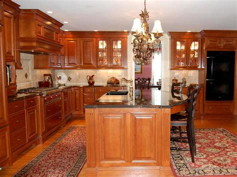 Kitchens With Cherry Cabinets And Granite Countertops Custom Cherry Cabinets Juparana