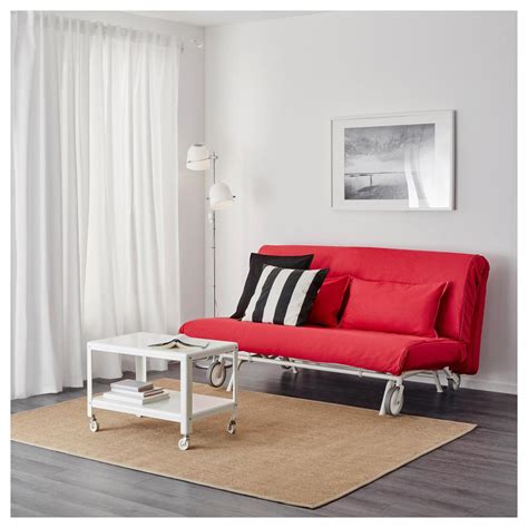 Federkernpolster sorgen für eine gute belüftung und ein gutes klima. IKEA / PS LEVOS Schlafsofa 2-lokal - Vansta rot, Vansta ...