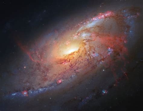 Spiral Galaxy M106 Ngc 4258 Giclee Photo Print Fine Art Hubble Etsy