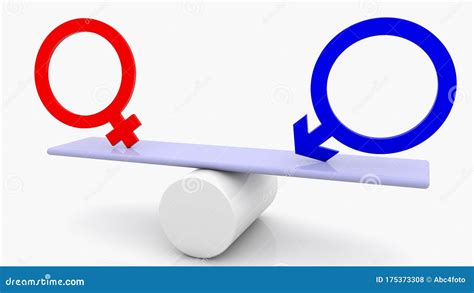 Concept Of Balanced Male An Female Symbols Stock Illustration