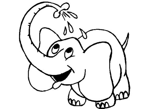 Image d'éléphant à imprimer et colorier  Coloriage d'éléphants pour