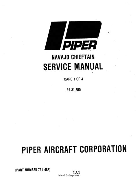 Piper aircraft maintenance manuals download