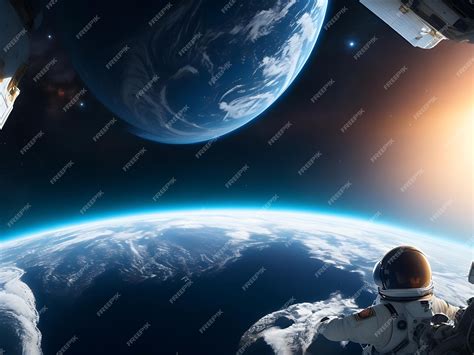Premium AI Image | a background from the perspective of an astronaut in