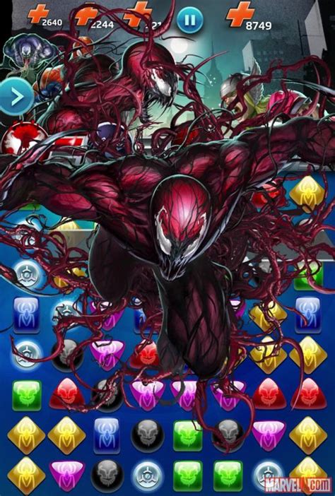 The Venom Site Carnage Joins Marvel Puzzle Quest Game