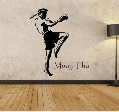 Muay Thai Wall Decall Decal Sticker Art Decor Bedroom Design Etsy