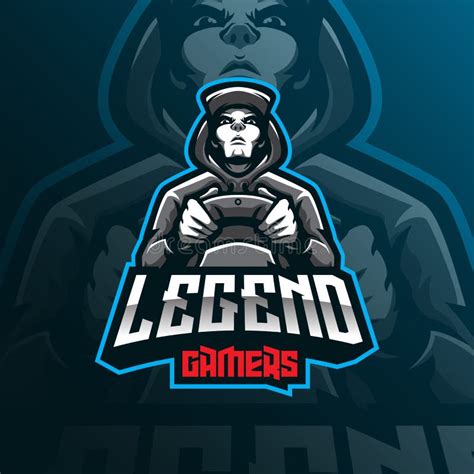 Gamer Mascot Logo Design Vector With Modern Illustration Concept Style