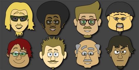 Cartoon Character Creator Animator Male Heads Download Videohive