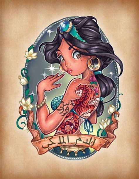 Artists Reimagined Disney Princesses As Tattooed Pinups Hot Sex Picture