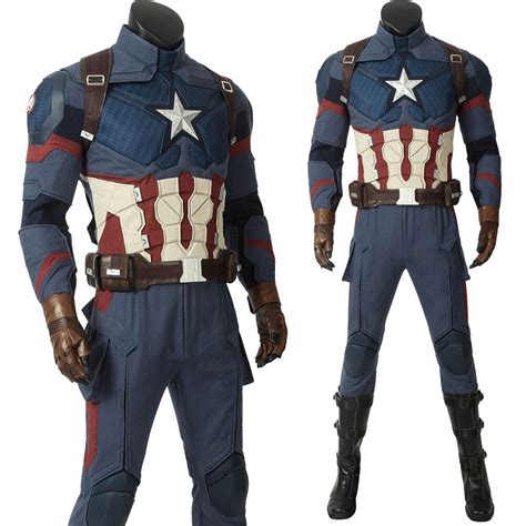 Avengers 4 Endgame Captain America Cosplay Costume Superhero Cosplay