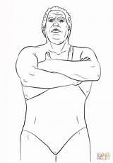 Wwe Coloring Giant Andre Printable Sheets Drawing Drawings Styles Lee Popular sketch template