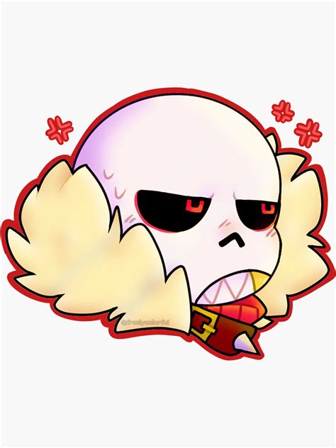 Underfell Sans Sticker By Freelycolorful Redbubble