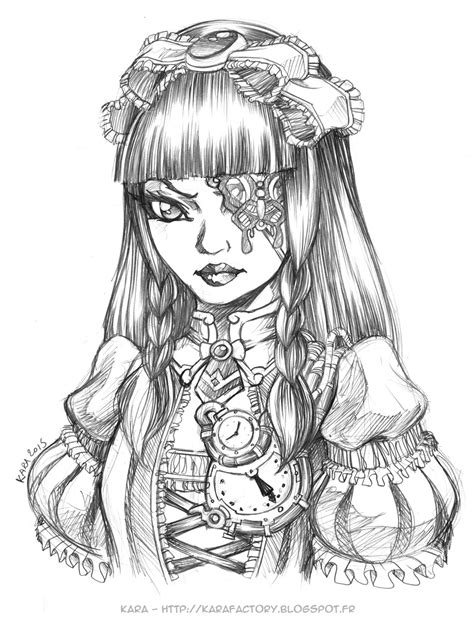 Quick Sketch Gothic Lolita 40mn By Karafactory On Deviantart