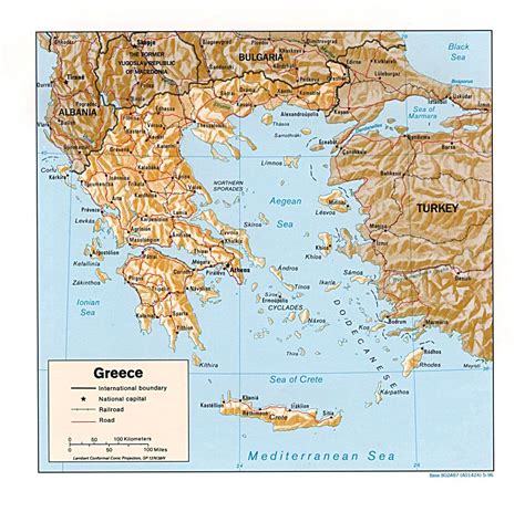 Relief Map Of Greece Greece Relief Map Vidiani Com Maps Of All