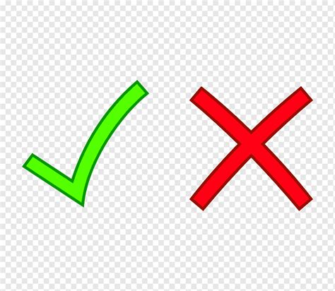X And Check Mark Png