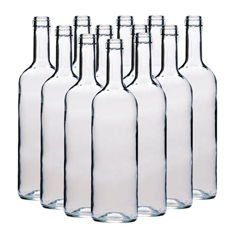 750ml Clear Wine Bottles With Corks Box Of 12 The Homebrew Centre