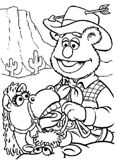 The muppets fozzie bear coloring pages. Pin on The Muppets Coloring Pages