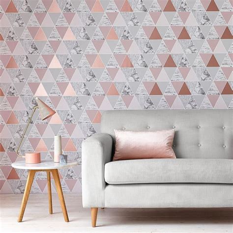 Reflections Rose Gold Natty And Polly Wallpaper Australia