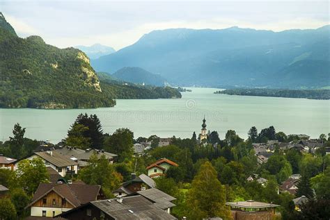 This Is Lake Wolfgang In The Austrian Lake District Stock Image Image