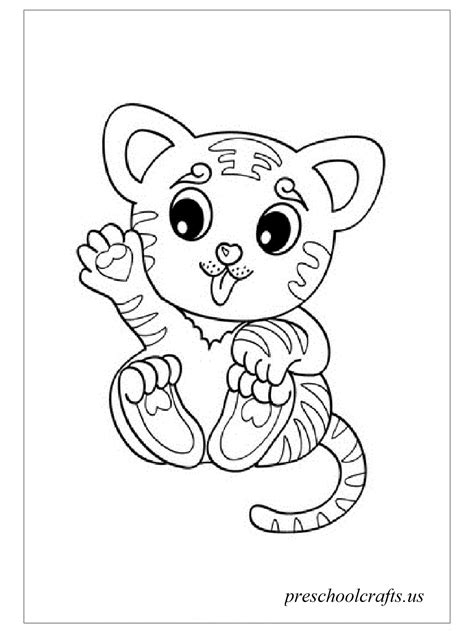baby tiger coloring pages preschool crafts