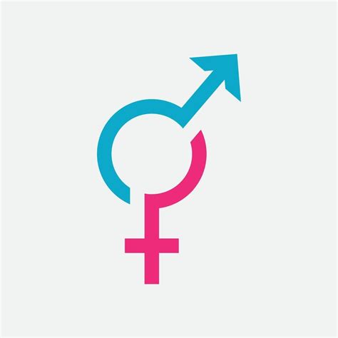 logotipo de símbolo de género de sexo e igualdad de hombres y mujeres ilustración vectorial