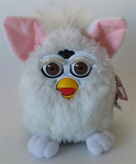 Furby White With Pink Ears Interactive Toy Plush 1998 Tiger