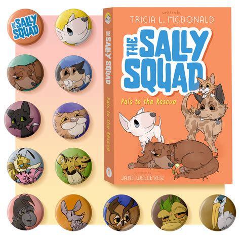 The Sally Squad Book And Buttons Bundle Tricia Mcdonald