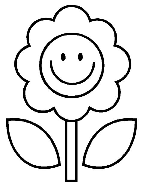Gallery of print out coloring pages of flowers: Simple Flower Coloring Page | Preschool coloring pages ...