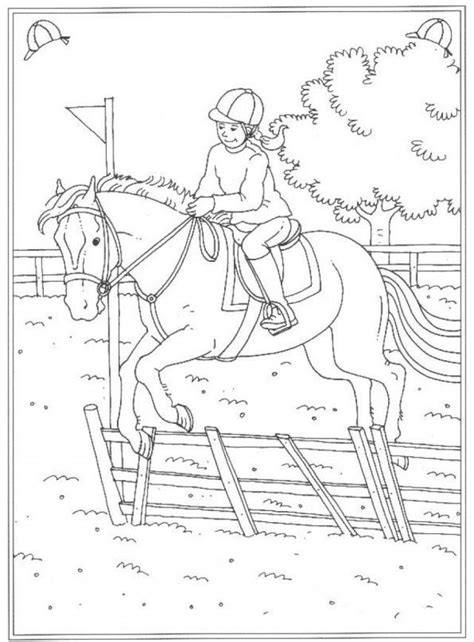 Horse Jumping Coloring Pages - Coloring Home