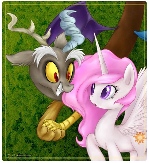 Discord And Celestia My Little Pony Shipping Is Magic