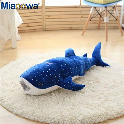1pc 50100cm New Cute Blue Shark Plush Toys Big Fish Cloth Doll Stuffed
