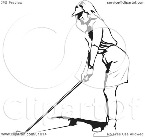 Clipart Illustration Of A Black And White Woman Preparing