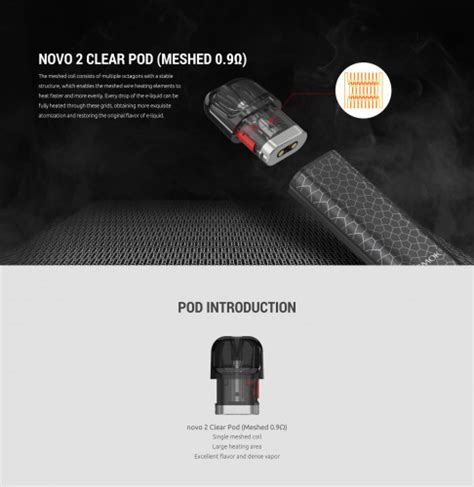 Smok Novo 2s Clear Pod Mesh 09 Coil Included 3pcs