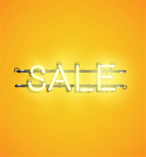 Neon Realistic Word For Advertising Vector Illustration 415577 Vector
