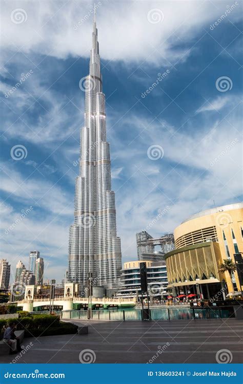 Burj Khalifa In Dubai With Clear Sky Background Editorial Photo Image
