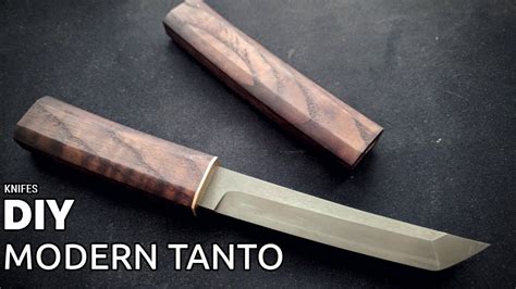 Handmade Modern Tanto Knife From Carbon Steel With Composite Wooden