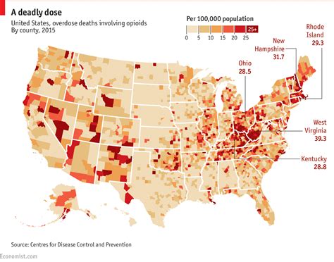 Daily Chart Americas Opioid Epidemic Is Worsening The Economist