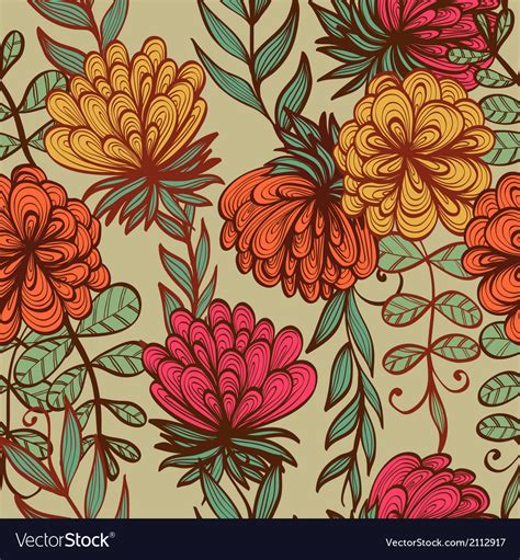Floral Pattern Seamless Tumblr Vintage Vector Seamless Pattern