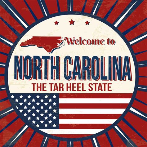 Welcome To North Carolina Road Sign Stock Vector