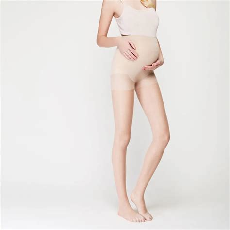Pregnancy Pantyhose Solid Silk Stockings Siamese Tights For Pregnant