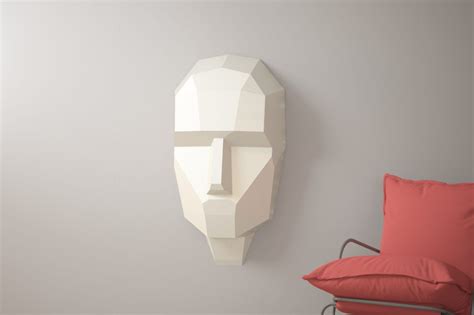 Man Face Wall Decor Free Pdf Template Free Diy Papercraft Lacrafta