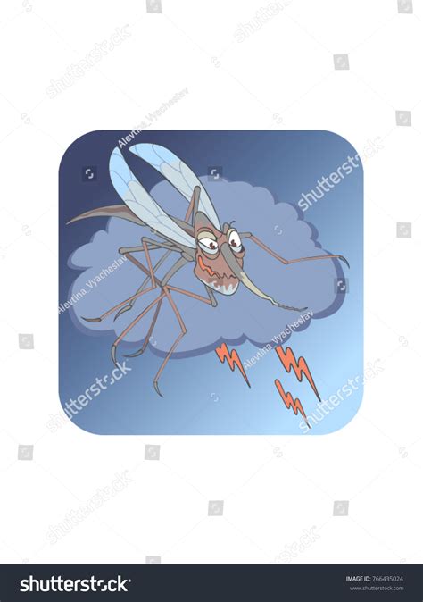 Image Big Angry Mosquito Stock Vector Royalty Free 766435024