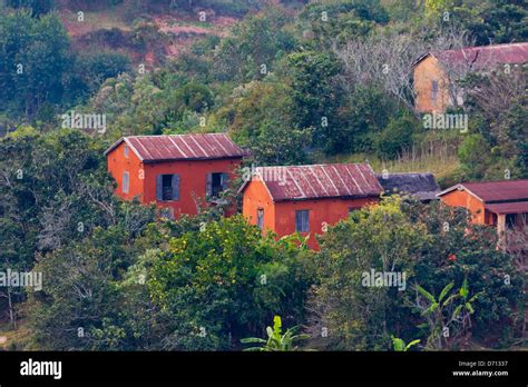 Local Village Houses Near Antananarivo Madagascar Stock Photo Alamy