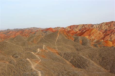 Hd Wallpaper Danxia Scenery Mountain Landscape Desert Rock