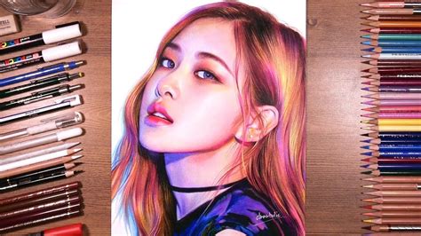 By administrator on jun 13, 2019. Drawing of Rosé(Roseanne Park), from K-pop group BLACKPINK ...