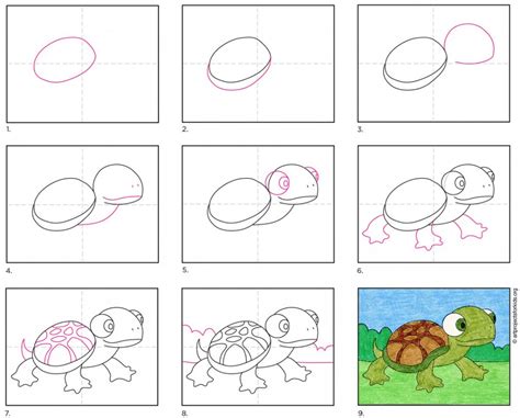 How To Draw A Turtle Easy Step By Step Bornmodernbaby