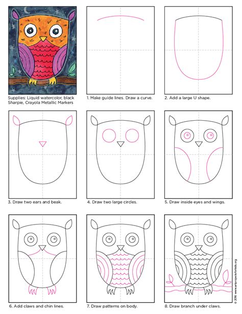 Simple flower drawing videos for kids for mothers day and for diwali greeting cards. How to Draw a Simple Owl · Art Projects for Kids